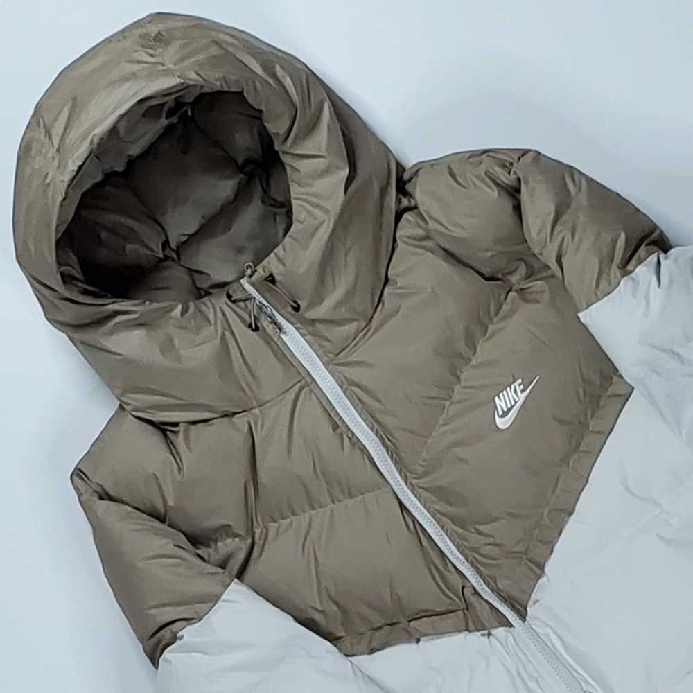 Nike Storm-FIT PrimaLoft Size XXL Puffer Hooded Jacket Brown White FB8185-247